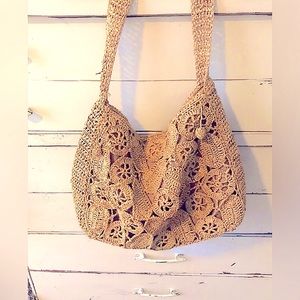 EUC Flora Bella Anthropologie Rafia Purse